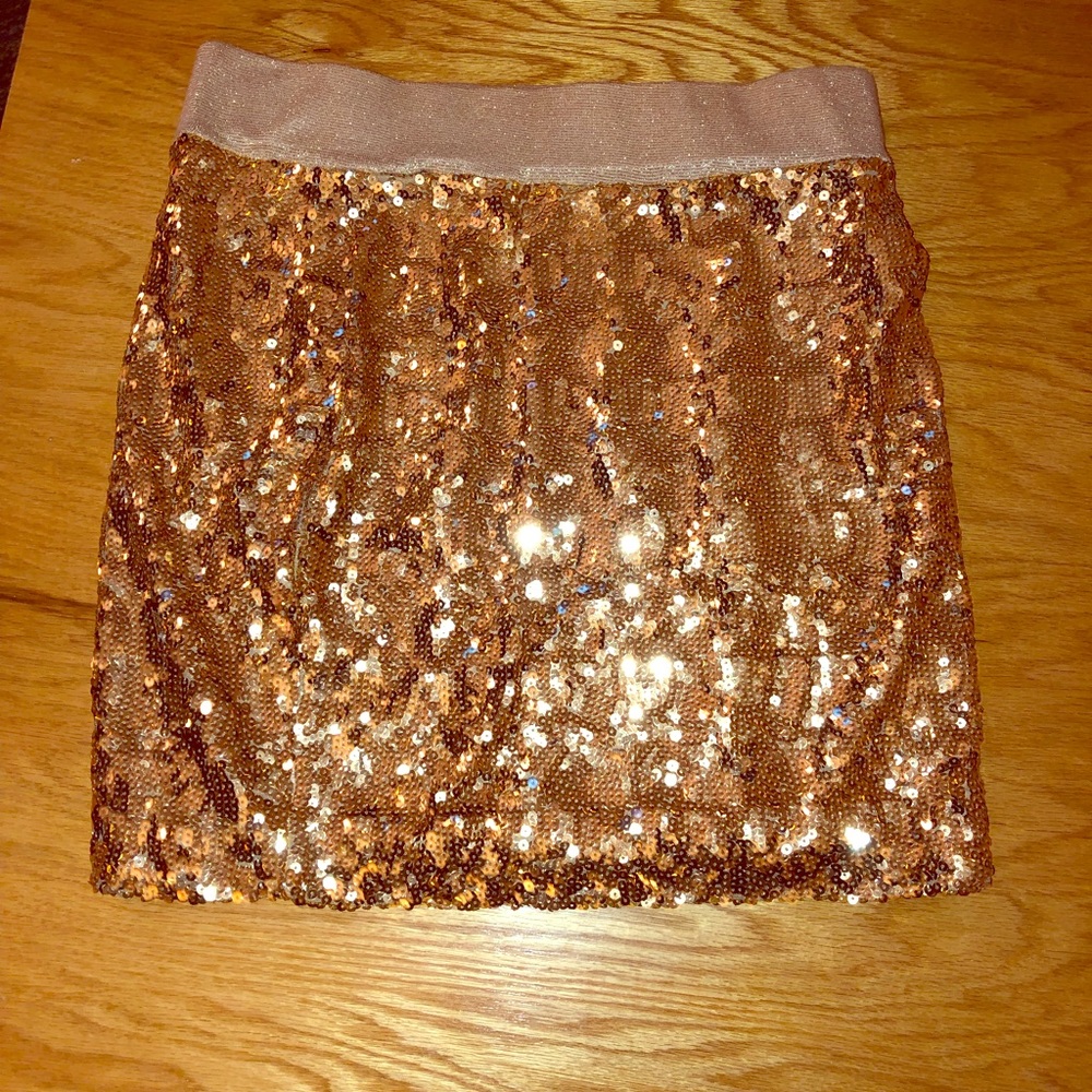 Gold Sequin Skirt